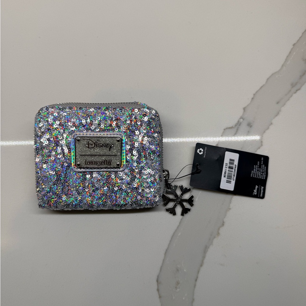 Disney Glittering Silver Sequin Wallet - Picture 2 of 3